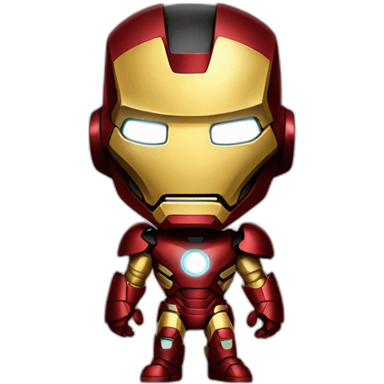 Iron Man Standing On black background emoji