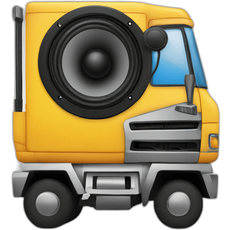 Dj sound speaker on truck emoji