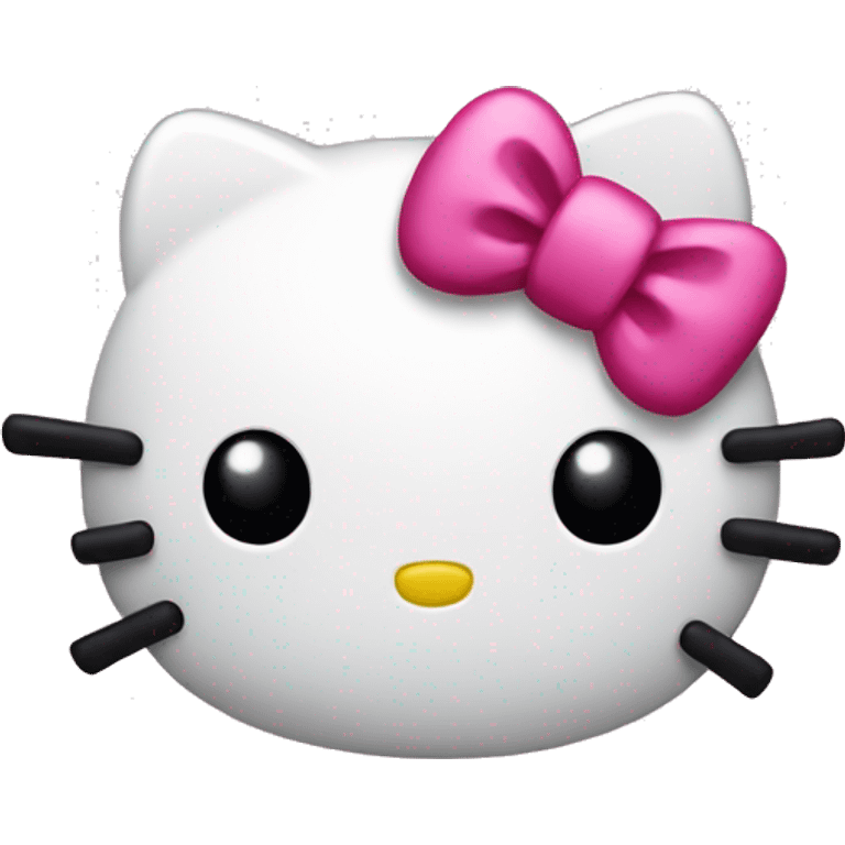 Hello kitty with a pin bow emoji