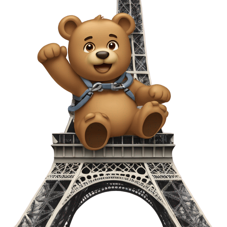 Bears climbing the Eiffel Tower emoji