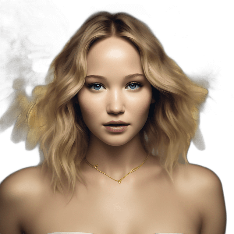 jennifer-lawrence,-david-bellemere,-bare-belly,-wings,-choker,-bathed-in-shadows,-fov-90-degrees,-short-lighting,-l-usm,-cold-colors,-gilded-technique,-ex emoji