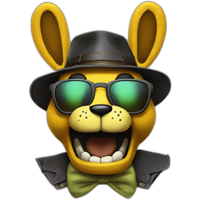 spring bonnie de fnaf avec des lunettes de soleil emoji