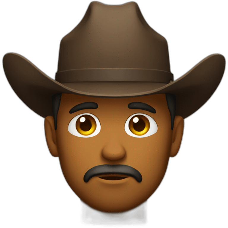 cowboy looking sad emoji