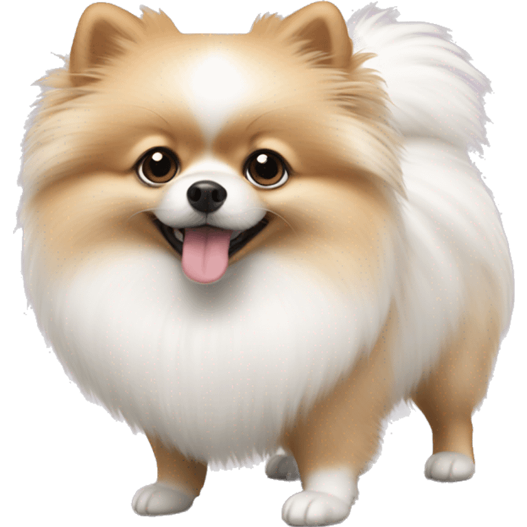 White Pomeranian  emoji