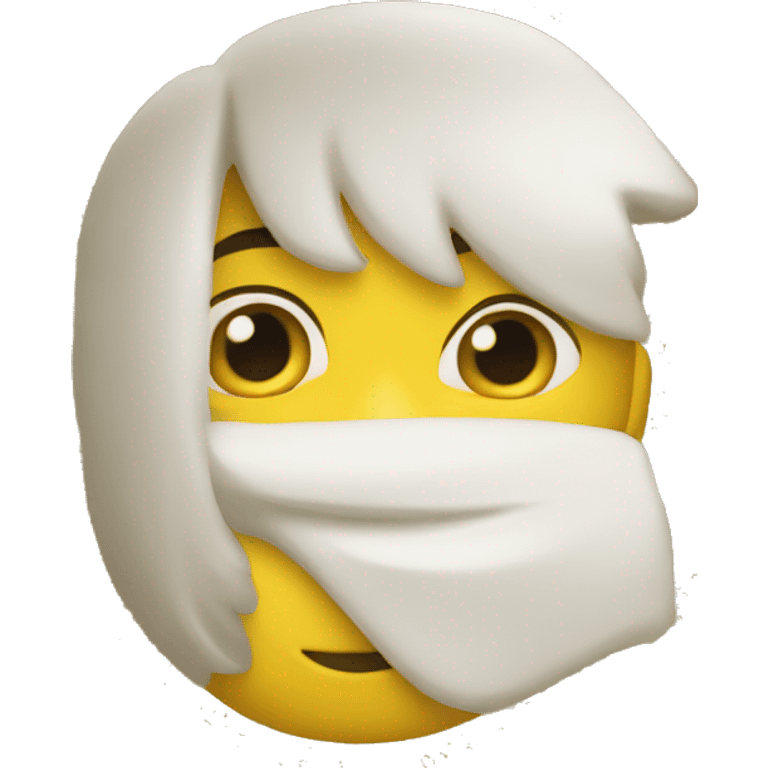 Emoji amarelo fofinho fazendo skincare  emoji