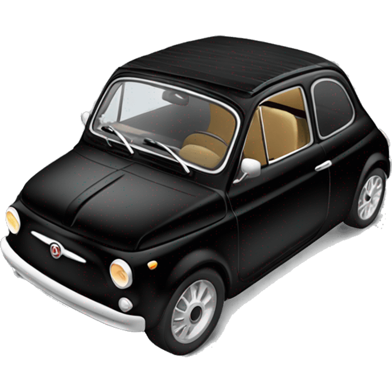 Black fiat 500c emoji