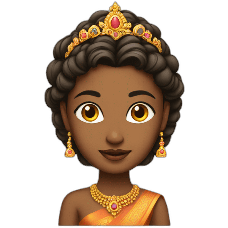 Tamil princess. Round head. emoji