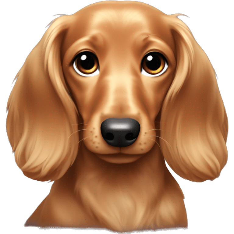 Long hair dachshund puppy emoji