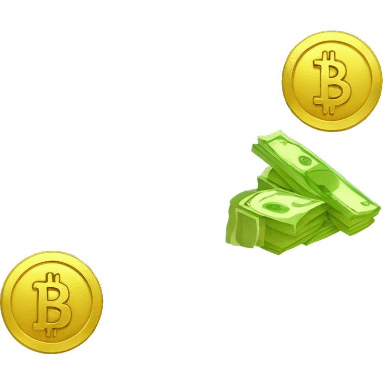  Crypto and cash emoji