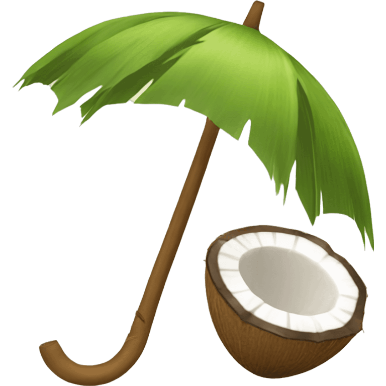 Coconut and umbrella  emoji