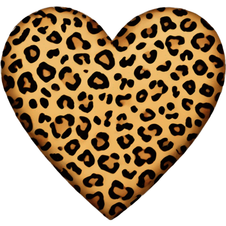 Leopard print heart emoji