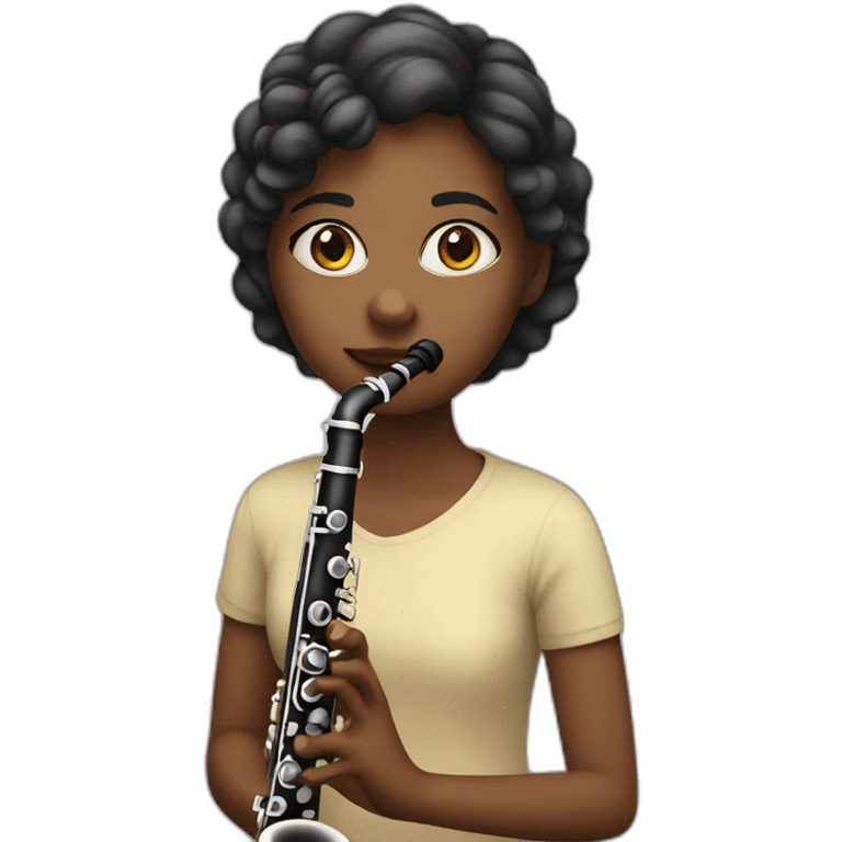 girl playing a clarinet emoji