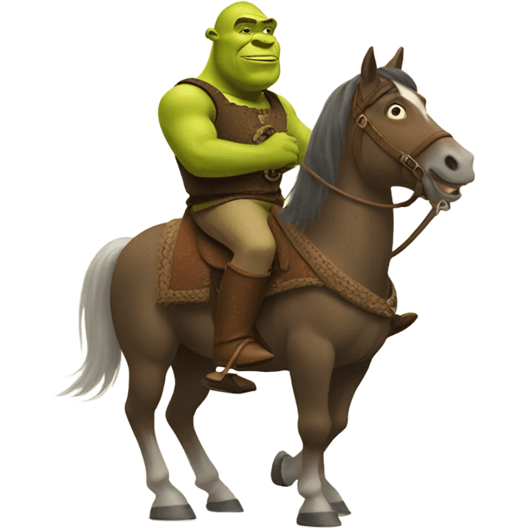 Shrek riding horse emoji