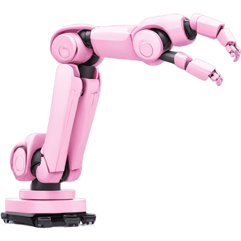 pink color robotic arm emoji