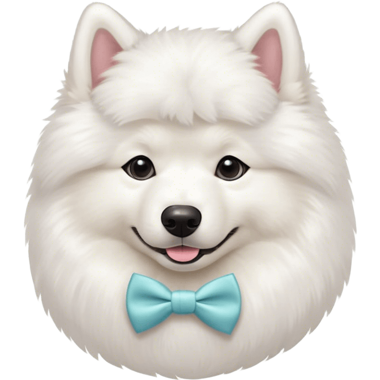 
Samoyed with a pastel bowtie on his neck emoji