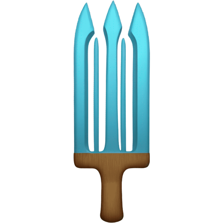 light blue pitchfork emoji