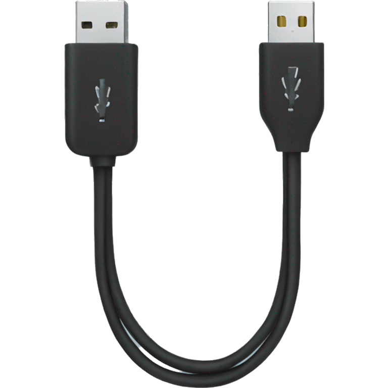 Black usb cable emoji