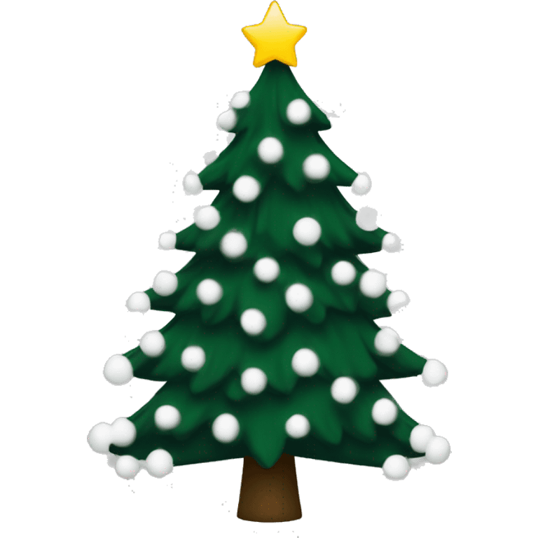 dark green and white theme christmas tree emoji