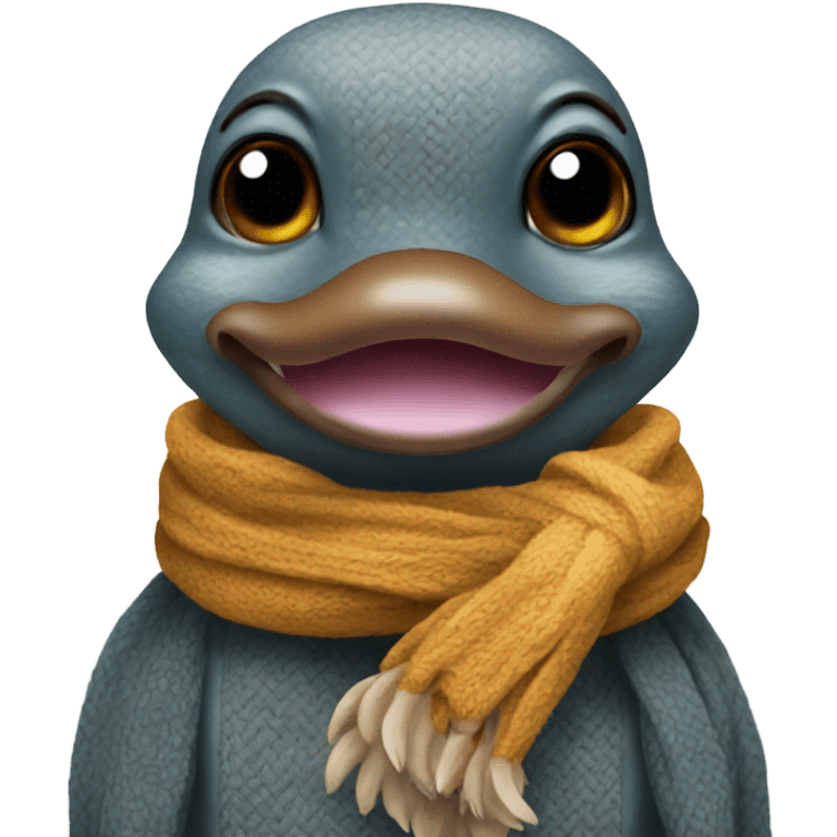 Platypus in scarf emoji