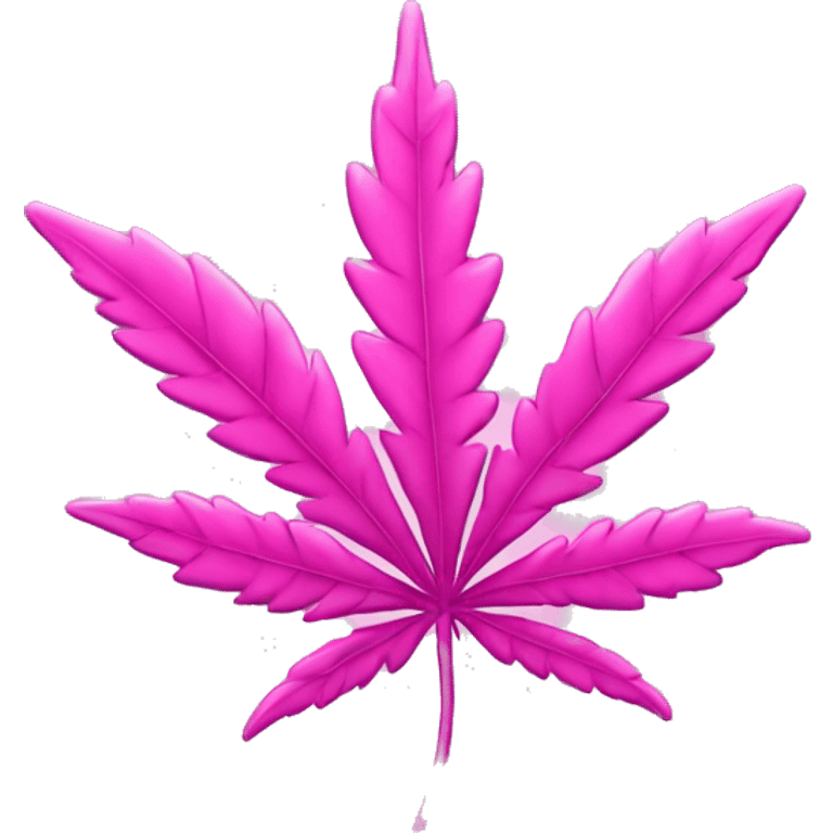 pink marijuana leaf emoji