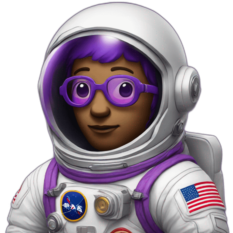 astronaut with purple glasses emoji