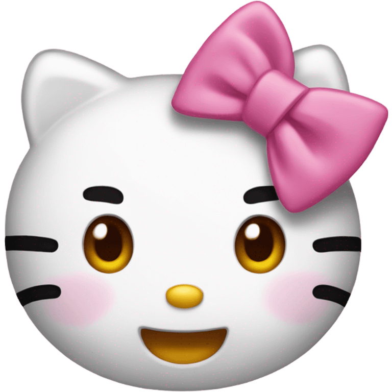 Hello kitty with pink bow emoji