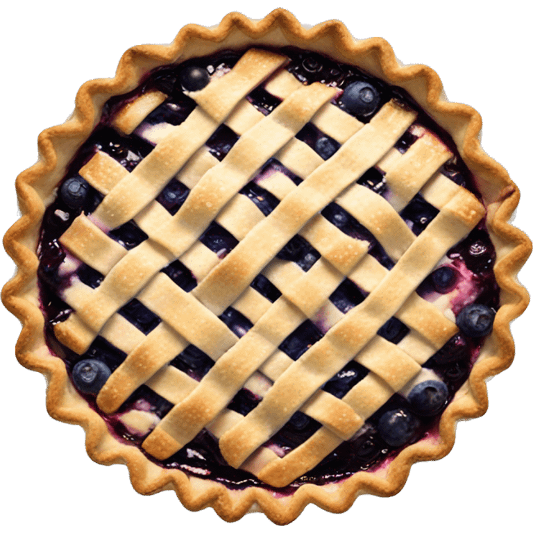 blueberry pie with cream  emoji