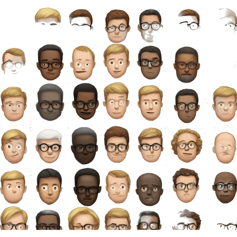 tall black guy and other midget white guy with glasses emoji