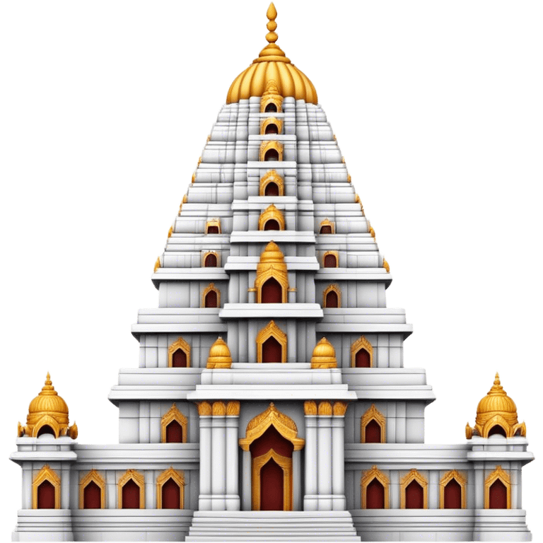 Cinematic Realistic Tirupati Balaji Temple Landmark Emoji, depicted with intricate carvings and spiritual aura rendered with lifelike detail and radiant, divine lighting. emoji