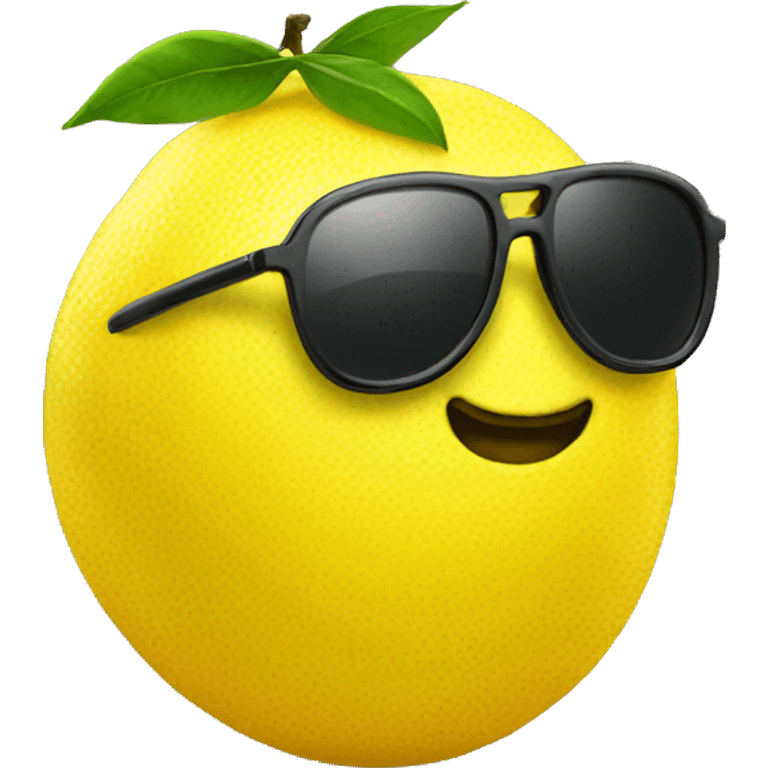 a lemon with sunglasses emoji