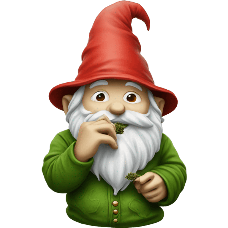 Gnome smoking hemp emoji