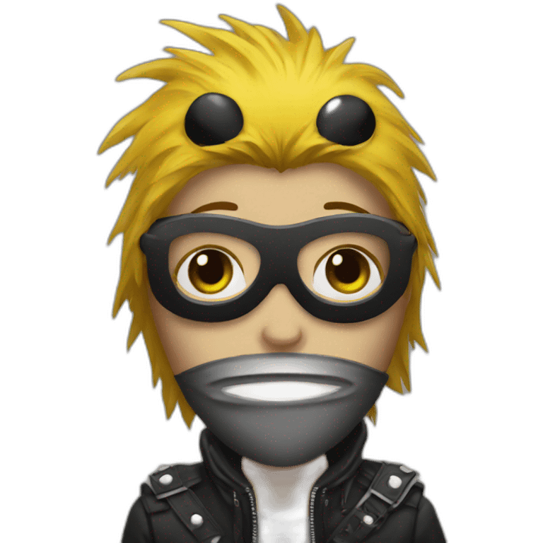 Person with punk duck mask emoji