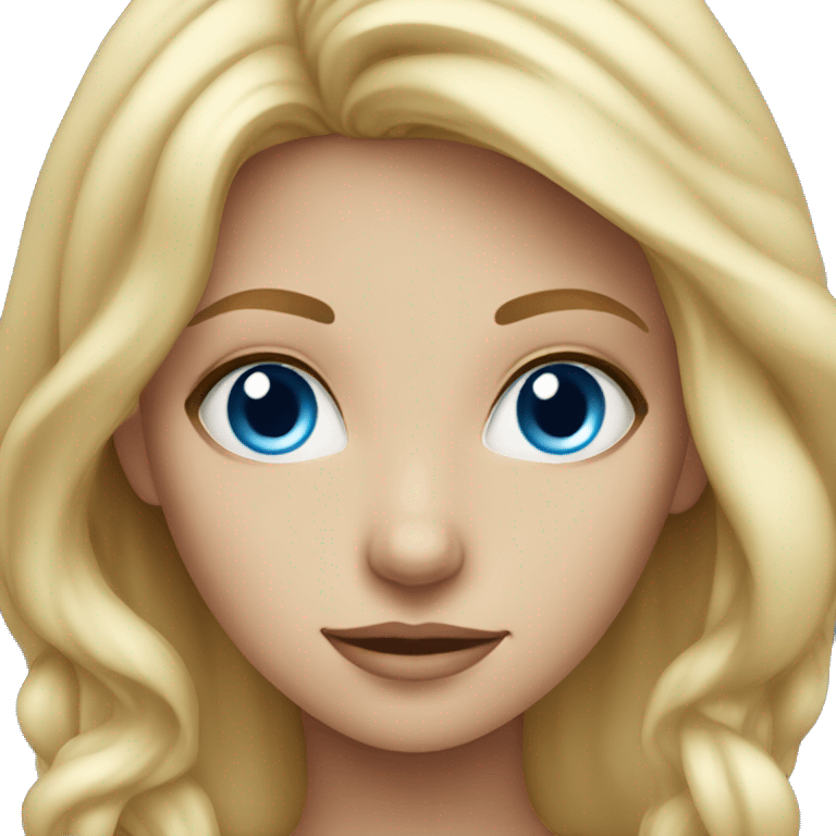 Blonde girl with blue eyes emoji