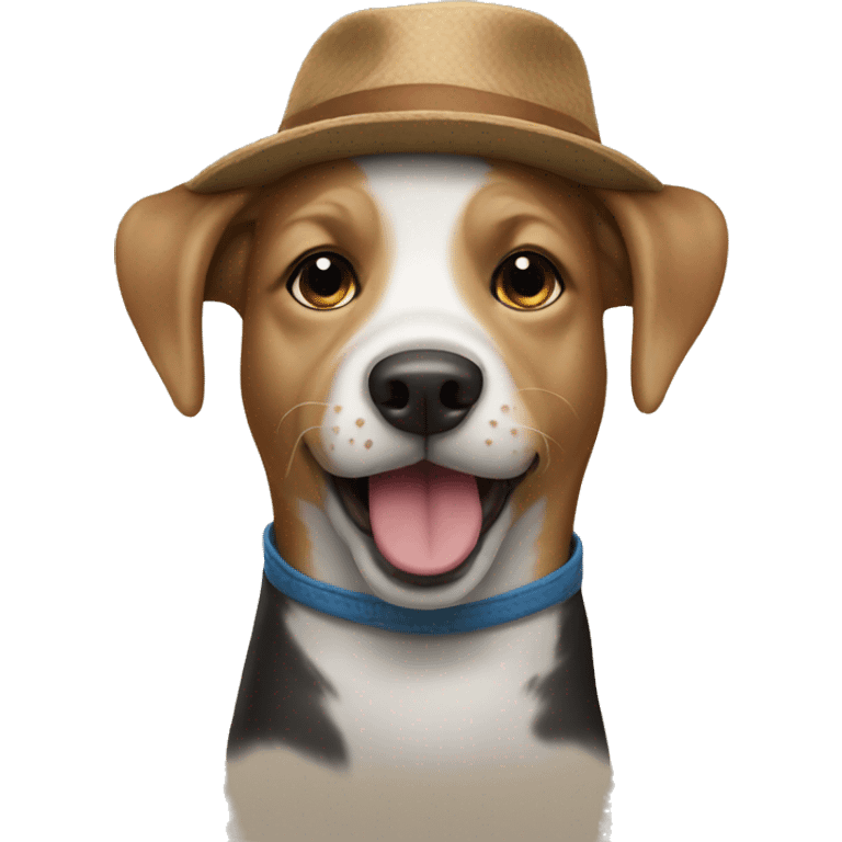 Dog with a hat  emoji