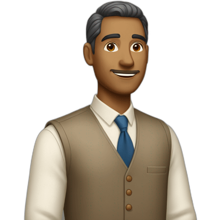 Smart man with Brahmin Heritage emoji