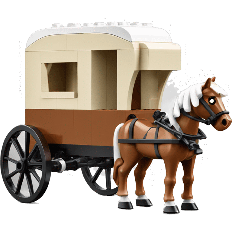 Lego horse drawn caravan  emoji