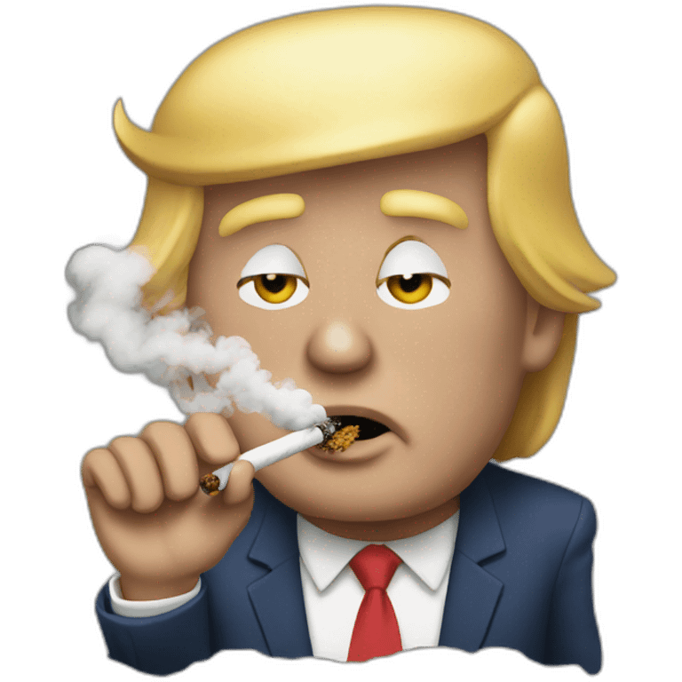 Donald trump hitting smoking emoji