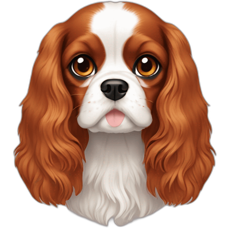 cavalier king charles spaniel freckled face emoji