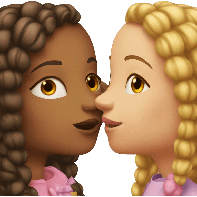 2 kissing girl bestfriends emoji