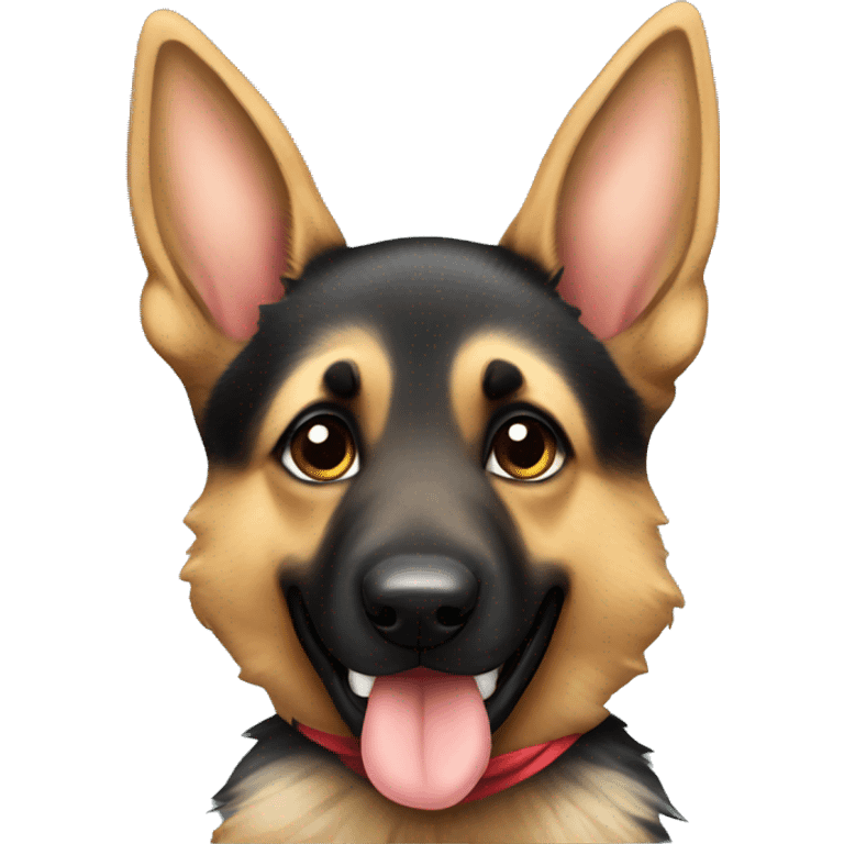 Little german shepherd with a bow emoji