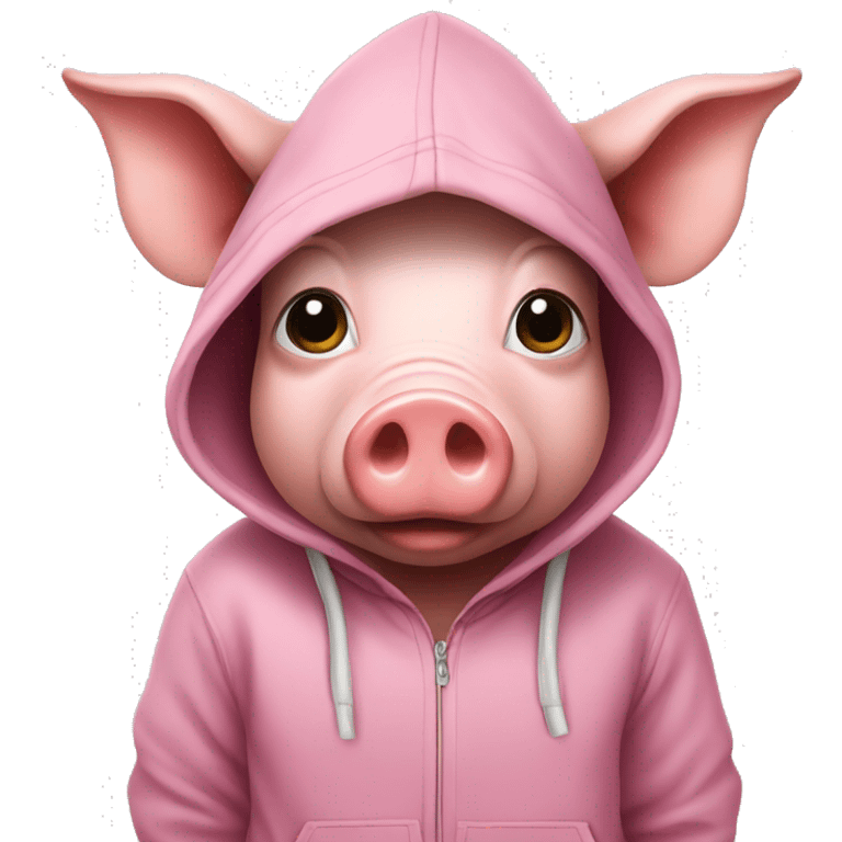 Pig in a hoodie emoji