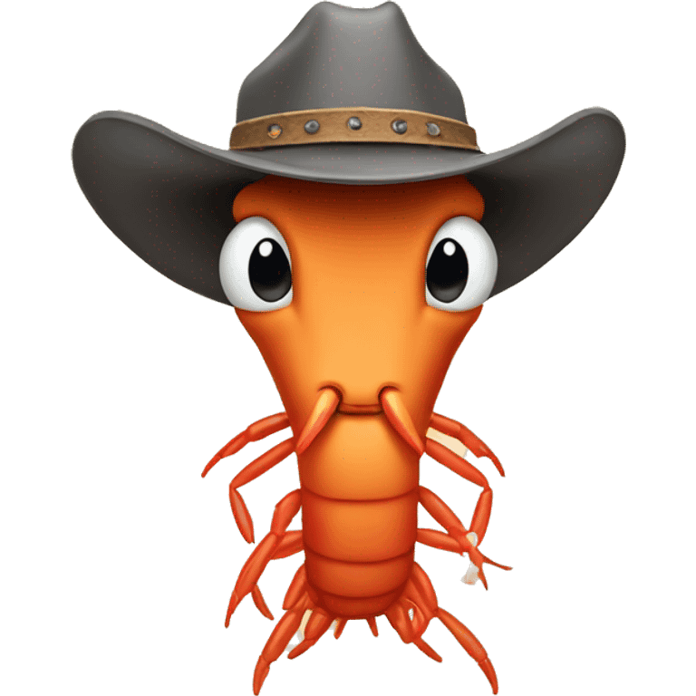 Shrimp wearing cowboy hat emoji