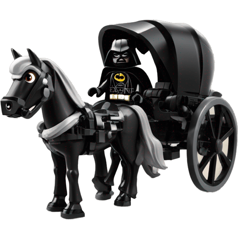 Lego Batman and Darth Vader 1790 horses and carriage  emoji