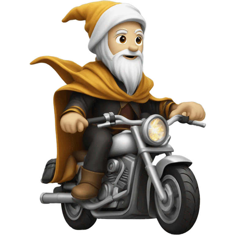 Wizard on motorcycle  emoji