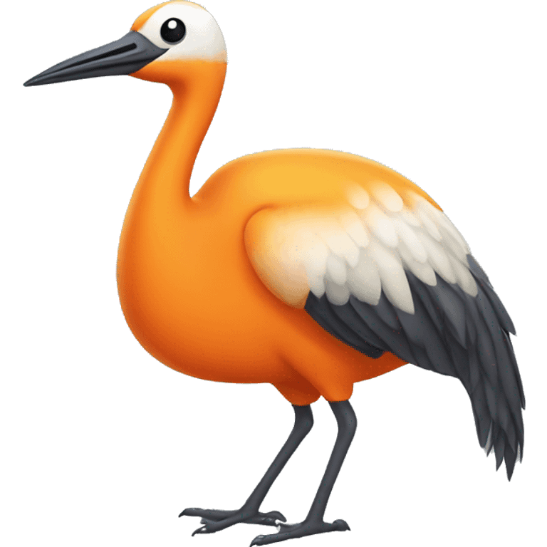 orange crane bird emoji