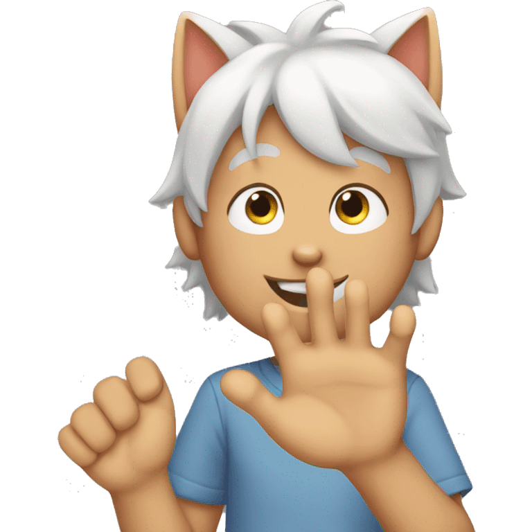 cat boy hands  emoji