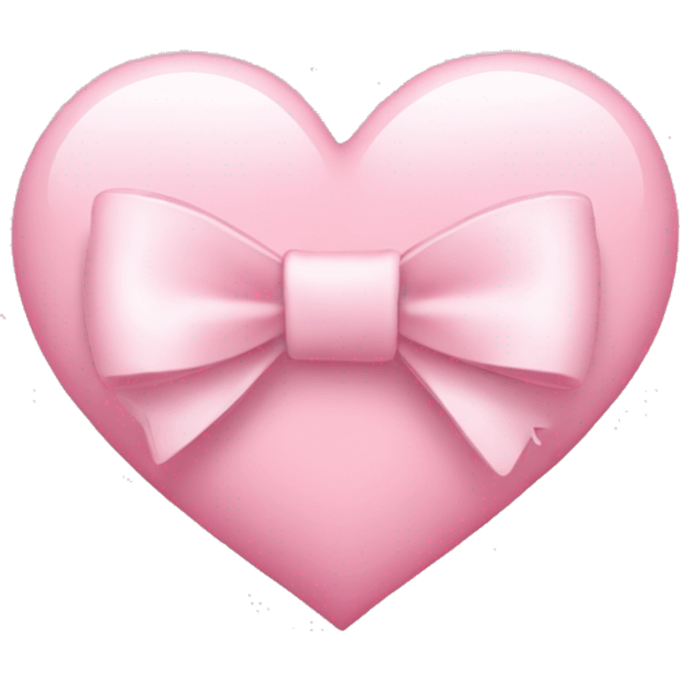 Light pink heart with bow like iPhone emojis  emoji