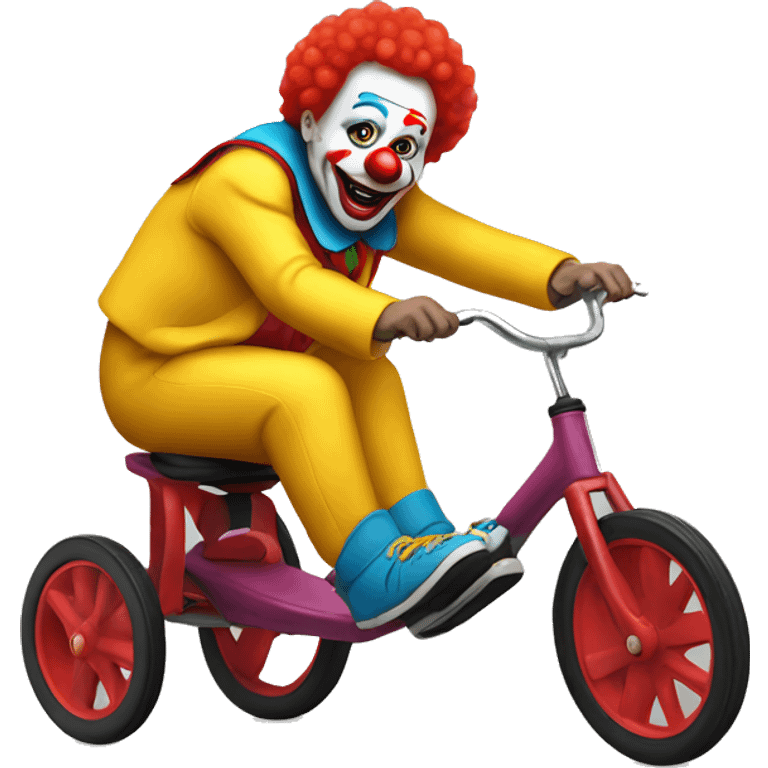 clown on a tricycle emoji