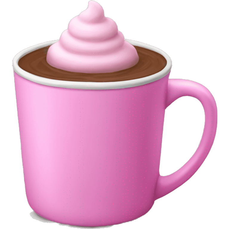 A pink cup of hot chocolate  emoji