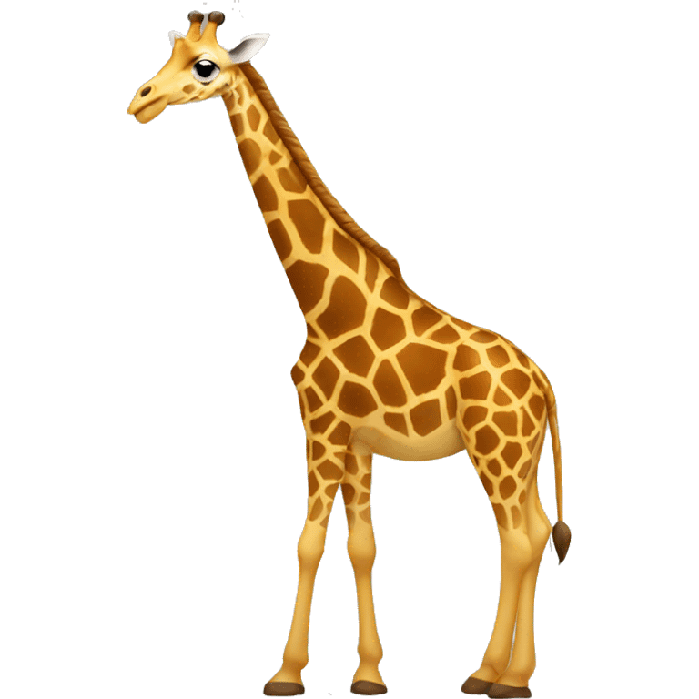 Giraffe in a suite emoji